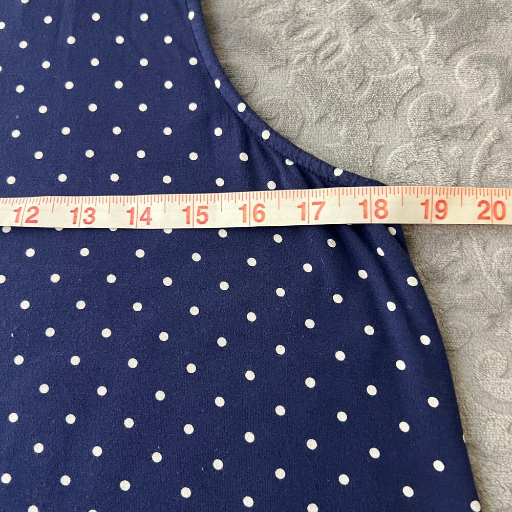 Old Navy Blue White Polka Dot Sleeveless Dress Large - Picture 7 of 8